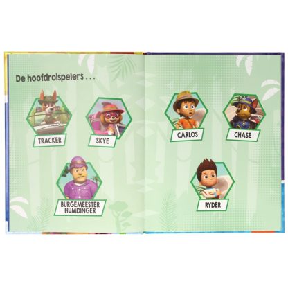 1561071 Paw Patrol leesboek de pups redden de burgemeester de hoofdrolspelers