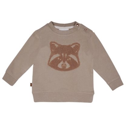 24082003 Frogs and Dogs sweat shirt raccoon taupe voorkant