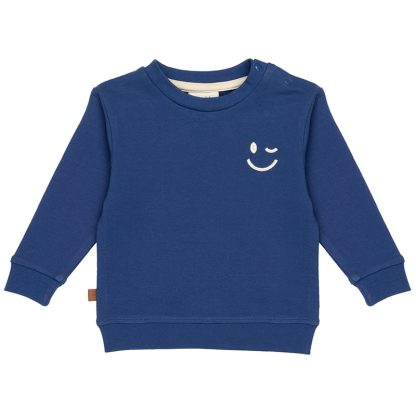 25025008 Frogs and Dogs sweater smile blauw voorkant