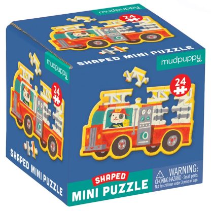 356501 Mudpuppy puzzel mini brandweerwagen verpakking