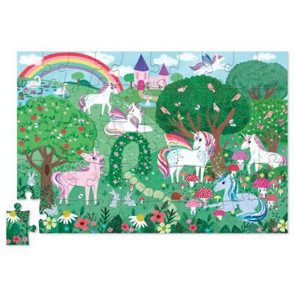 3843001 Crocodile Creek puzzel in blik unicorn dreams 50st puzzel