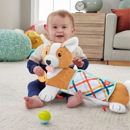 4583174 Fisher Price 3in1 puppy buikligtrainer sfeerfoto met kind