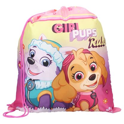 520-4518 Paw Patrol gymtas girl pups rule voorkant