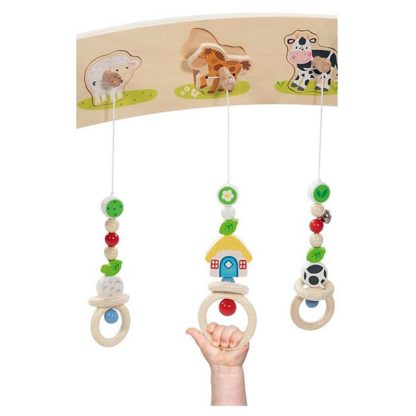 5220419 Goki houten babygym boerderijdieren met geluid detail