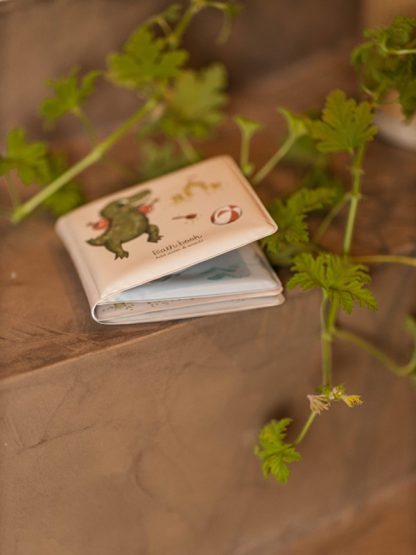 FI-03565 Filibabba badboek dino beach sfeerfoto met plant
