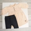 24085006 Frogs and Dogs legging rib amour antraciet sfeerfoto kleding op tafel