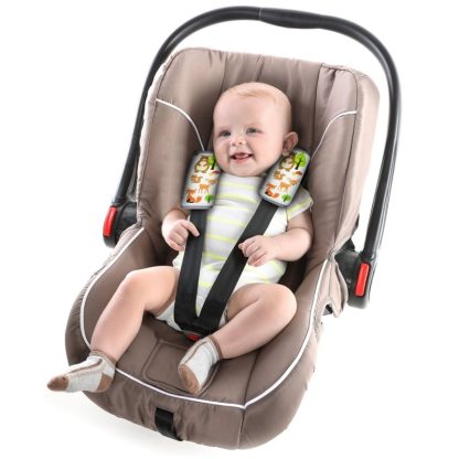 Heckbo baby riembeschermers bosdieren sfeerfoto maxi cosi