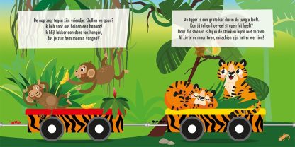 Lantaarn puzzeltrein jungle aap en tijger