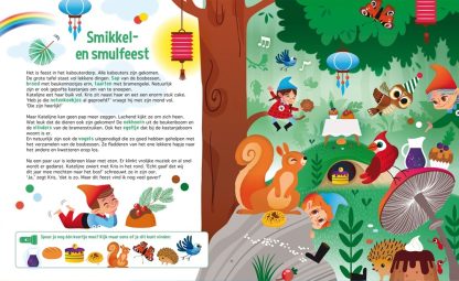 Lantaarn zaklampboek speuren in het kabouterbos smikkel en smulfeest