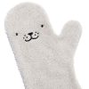 Nifty baby shower glove zeehond grijs detail