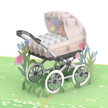 Papercrush pop-up kaart kinderwagen