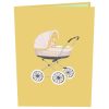 Papercrush pop-up kaart kinderwagen voorkant