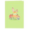 Papercrush pop-up kaart paashaas voorkant