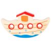 Small Foot houten evenwichtsspel dieren boot