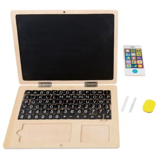 Small Foot houten speelgoedlaptop met magneetbord